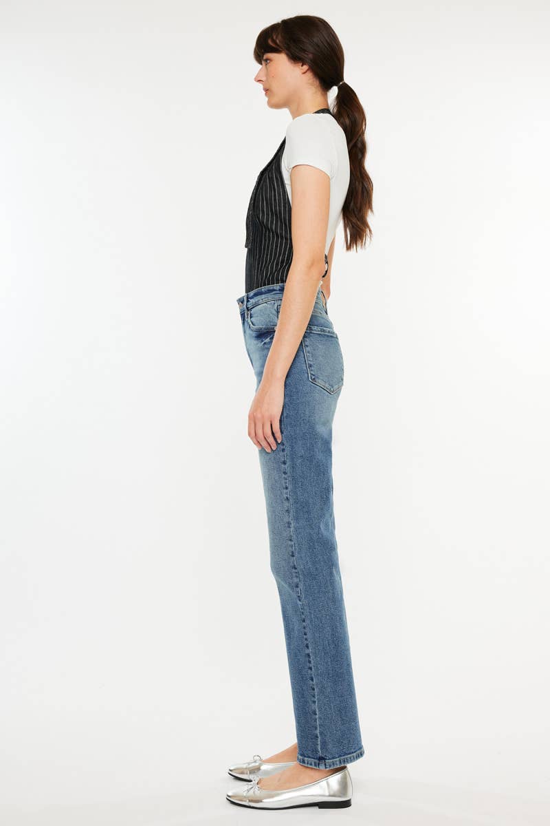 KanCan High Rise Straight Leg Jeans - Whimsical Details - denim, pants