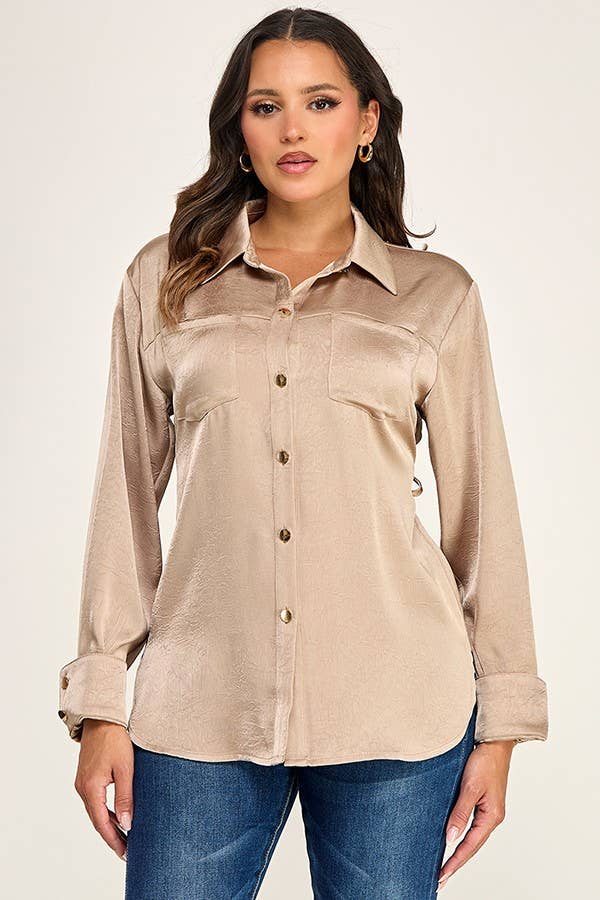 Long Sleeve Button Down Top