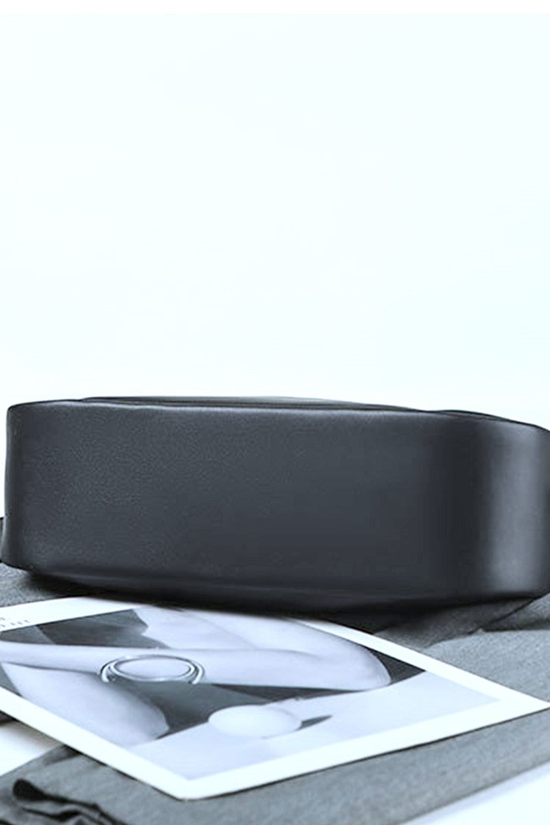 Vegan Leather Baguette Hobo Shoulder Bag - Whimsical Details - Leather purse, purse