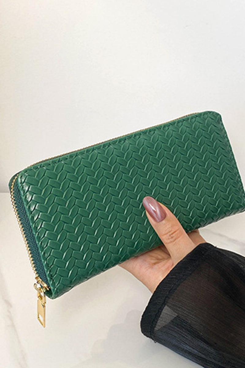 Vegan Leather Woven Wallet