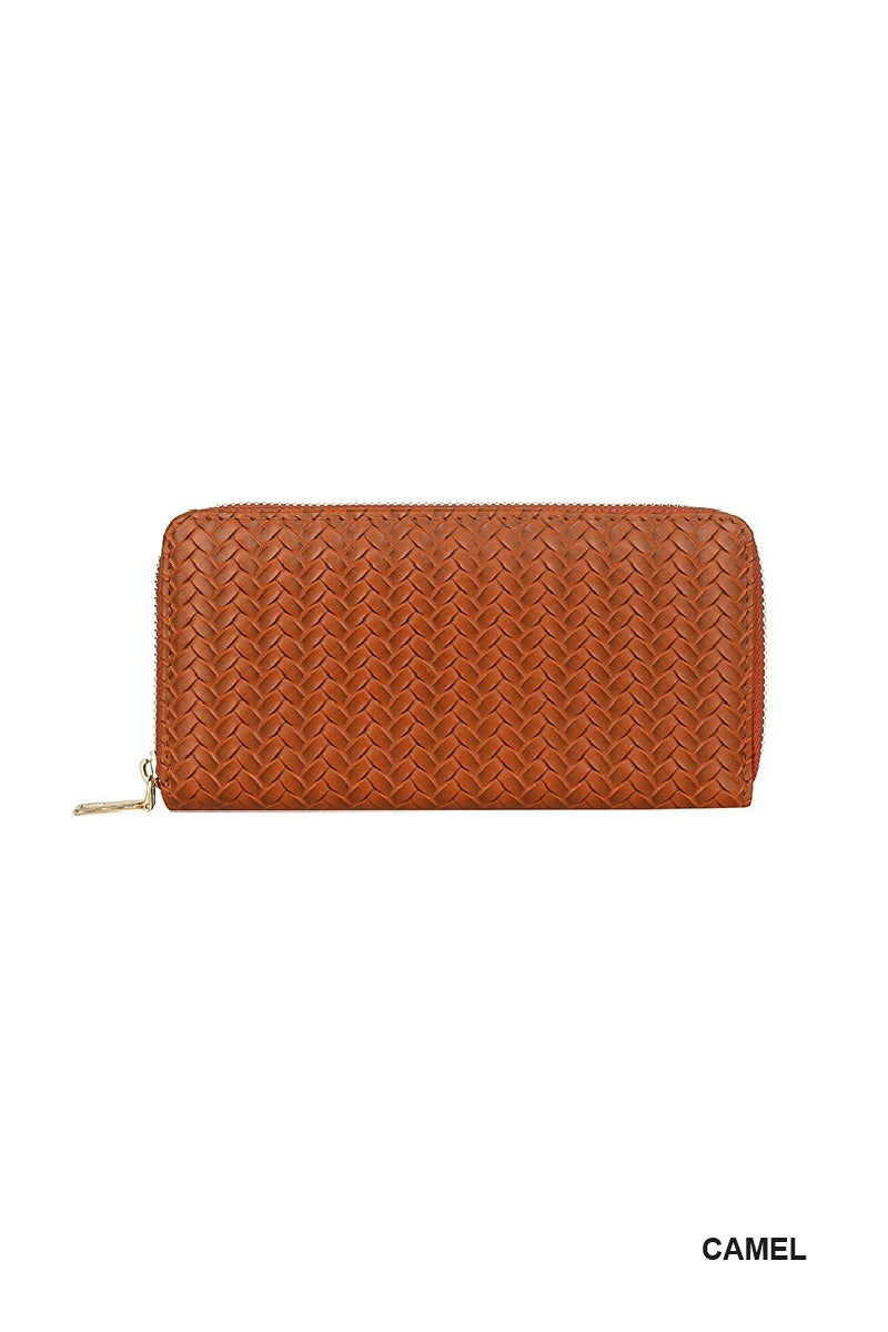 Vegan Leather Woven Wallet - Whimsical Details - wallet
