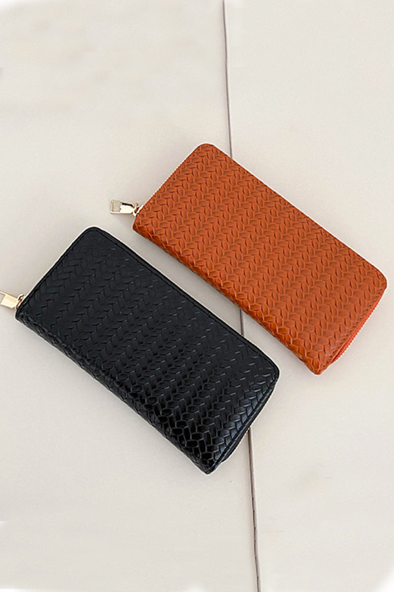 Vegan Leather Woven Wallet - Whimsical Details - wallet