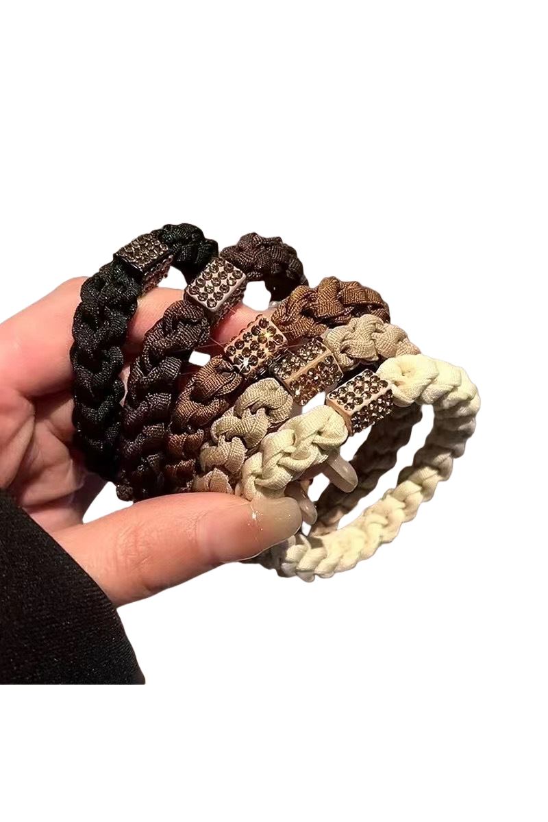 Square Stone Charm Hair Tie - High-Stretch & Durable
