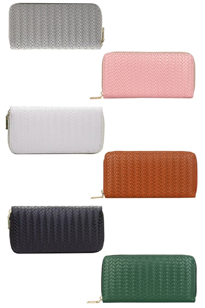 Vegan Leather Woven Wallet