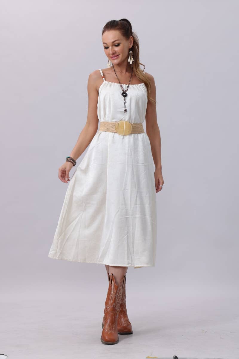 Resort Eco Chic Woven Belt with Oversized Buckle