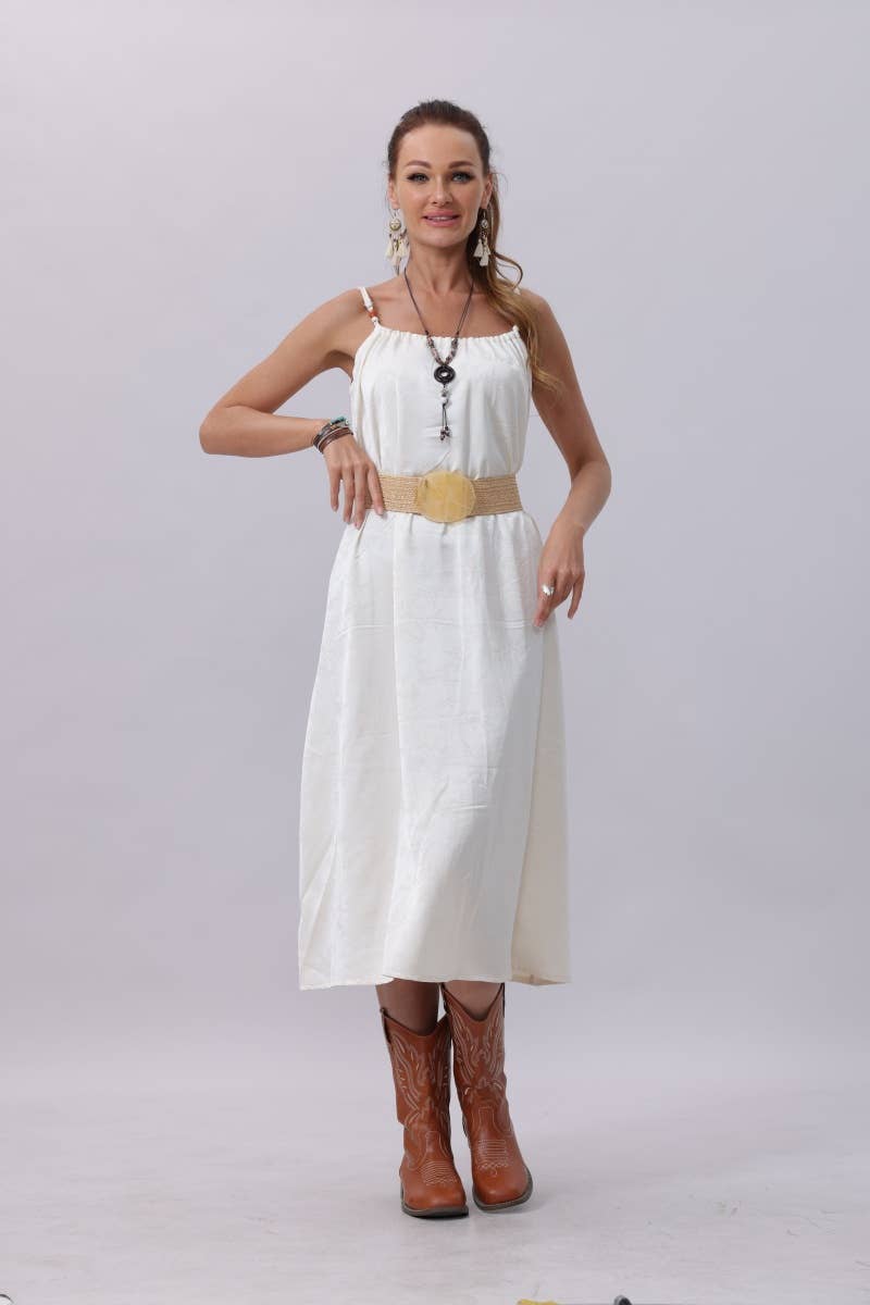 Resort Eco Chic Woven Belt with Oversized Buckle