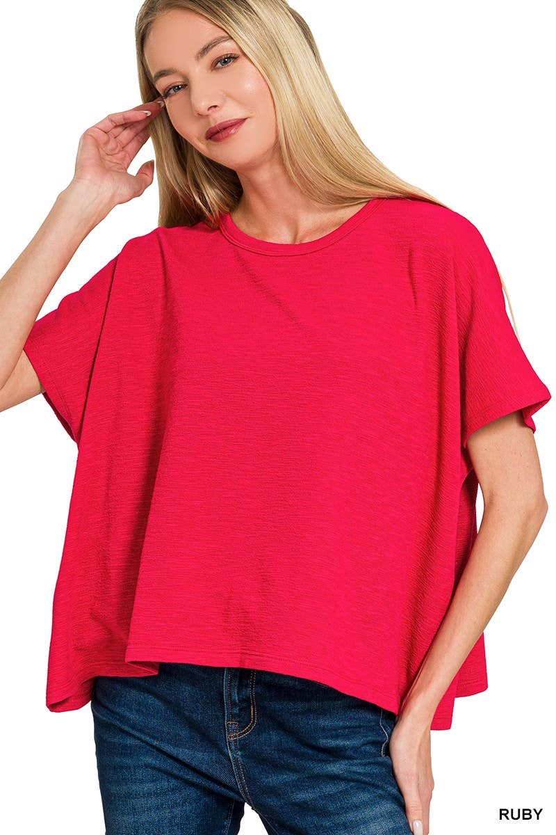 Cotton Slub Oversize Tee