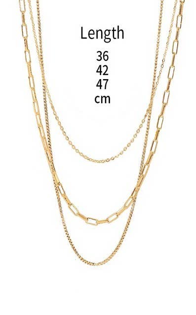 Susan Layered Necklace 18K Gold Plated