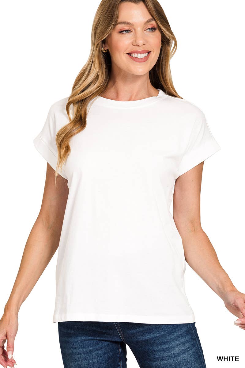 Cotton Crew Neck Short Sleeve T-shirt