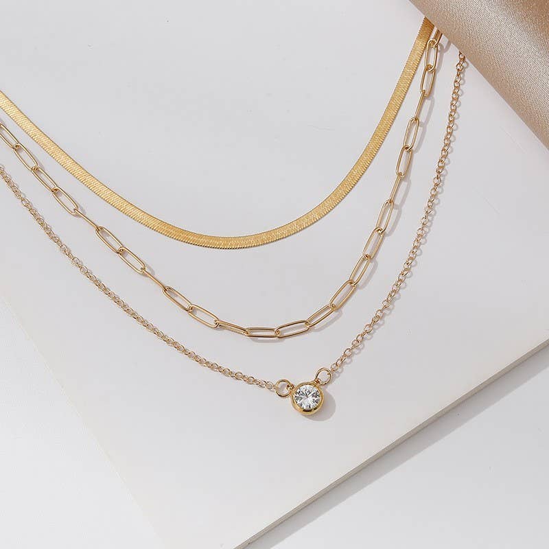 OPHELIA 18K STAINLESS STEEL TARNISH FREE LAYERED NECK