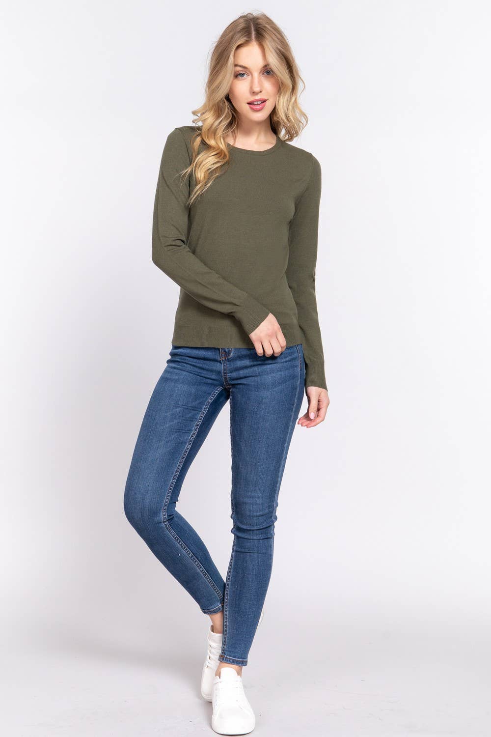 Long Sleeve Crew Neck Basic Sweater