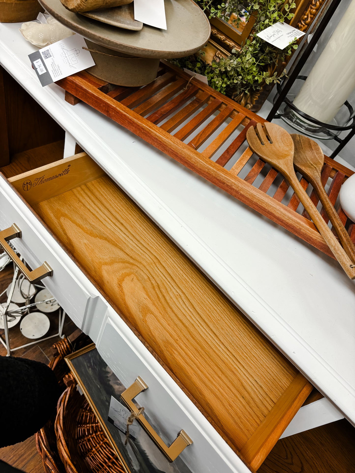 Suzanna White Legged Buffet