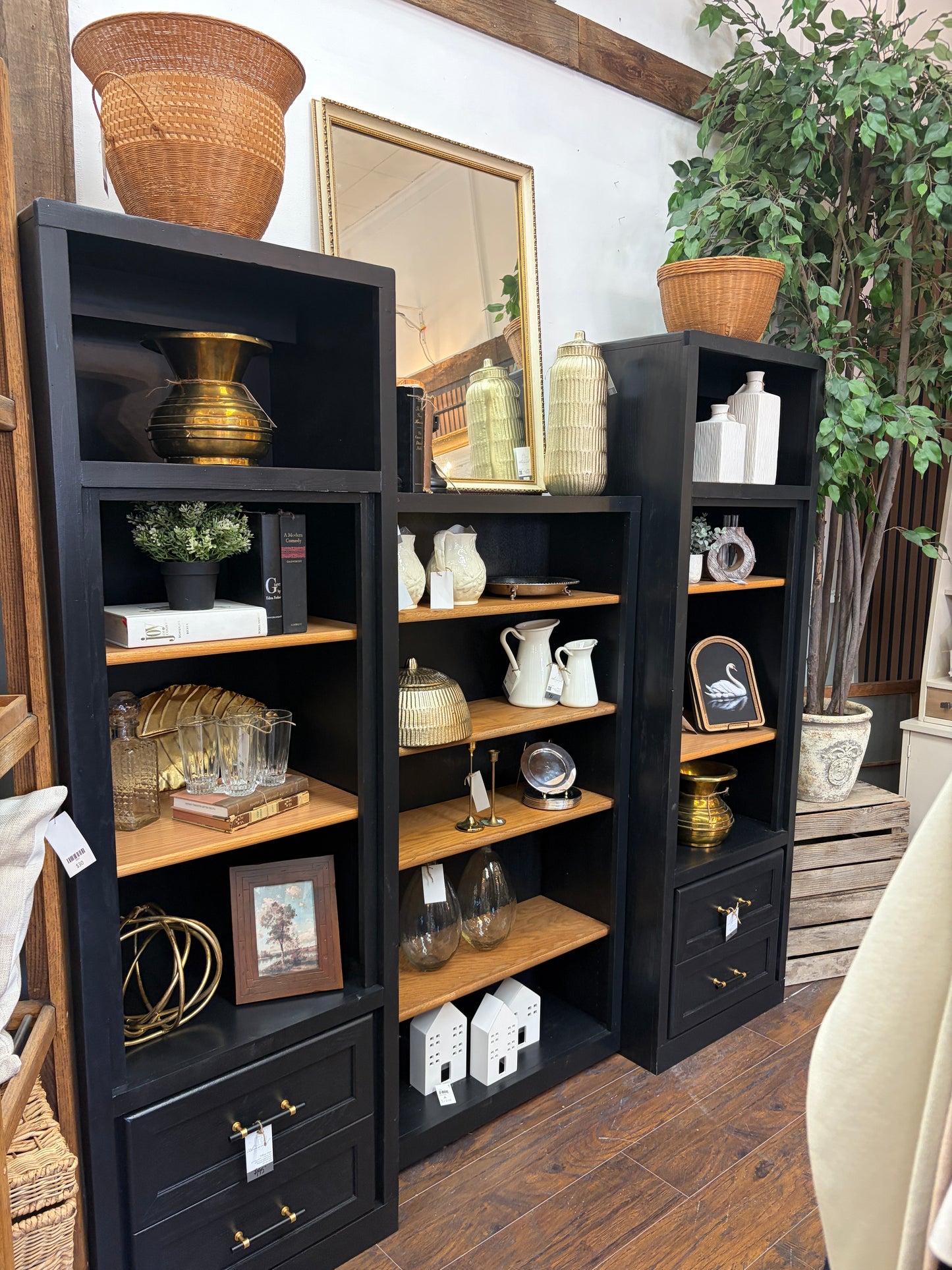 Logan & Llandon Black Bookcase Pair