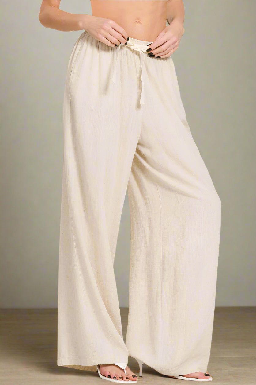 Linen Drawstring Pants