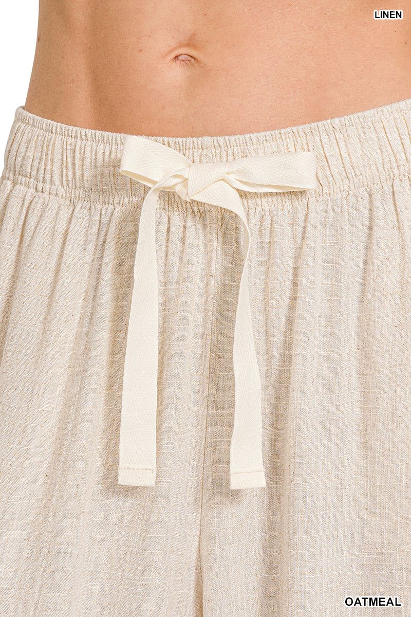 Linen Drawstring Pants