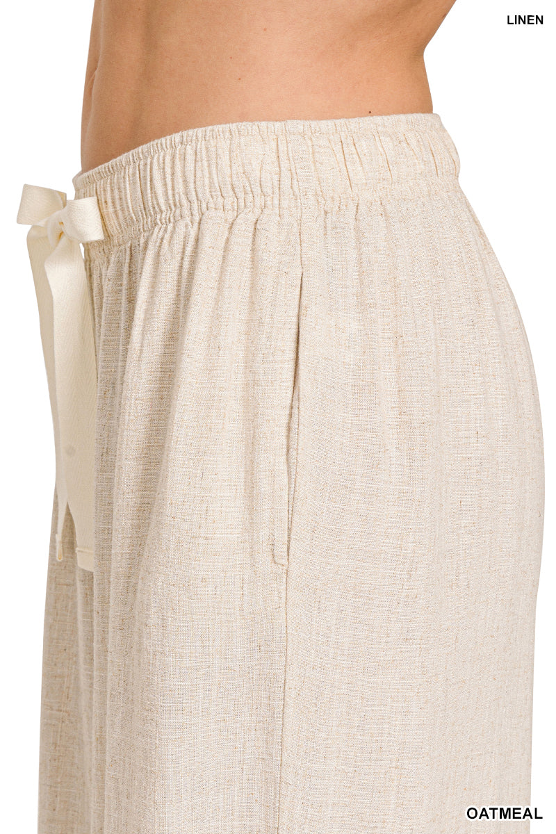 Linen Drawstring Pants