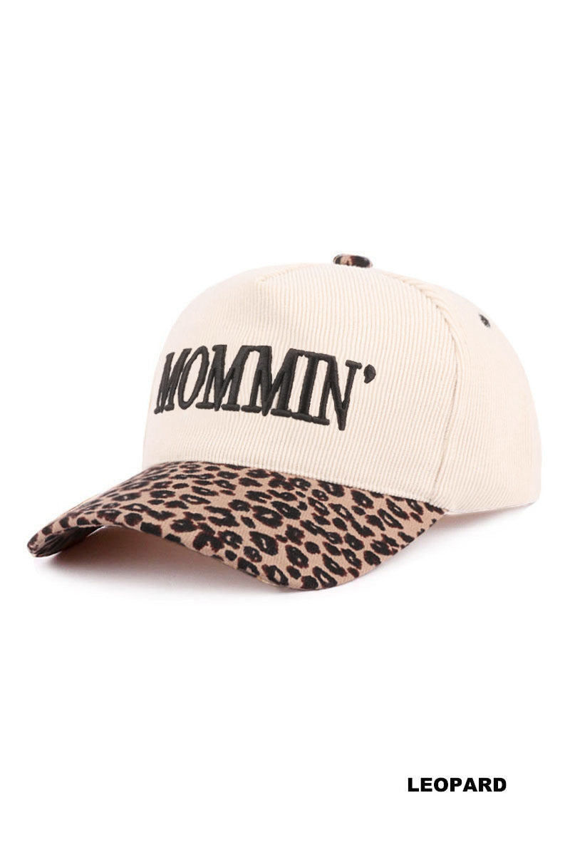 Mommin' two tone corduroy cap