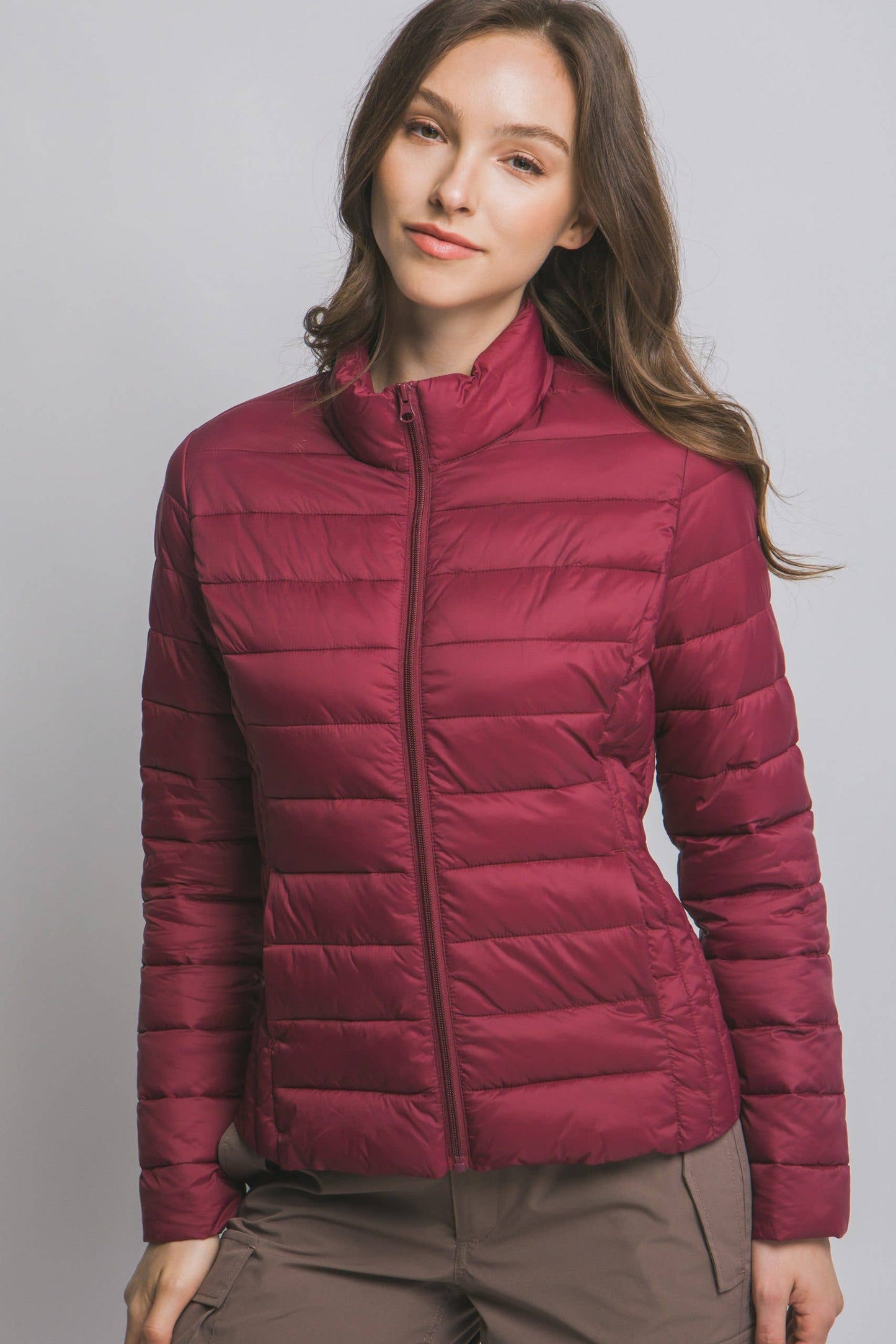 Ultra Lightweight Padded Thermal Zip Up Jacket