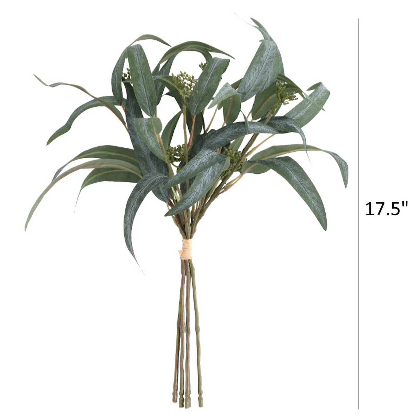 16" Artificial Grey Green Seeded Willow Eucalyptus Bundle