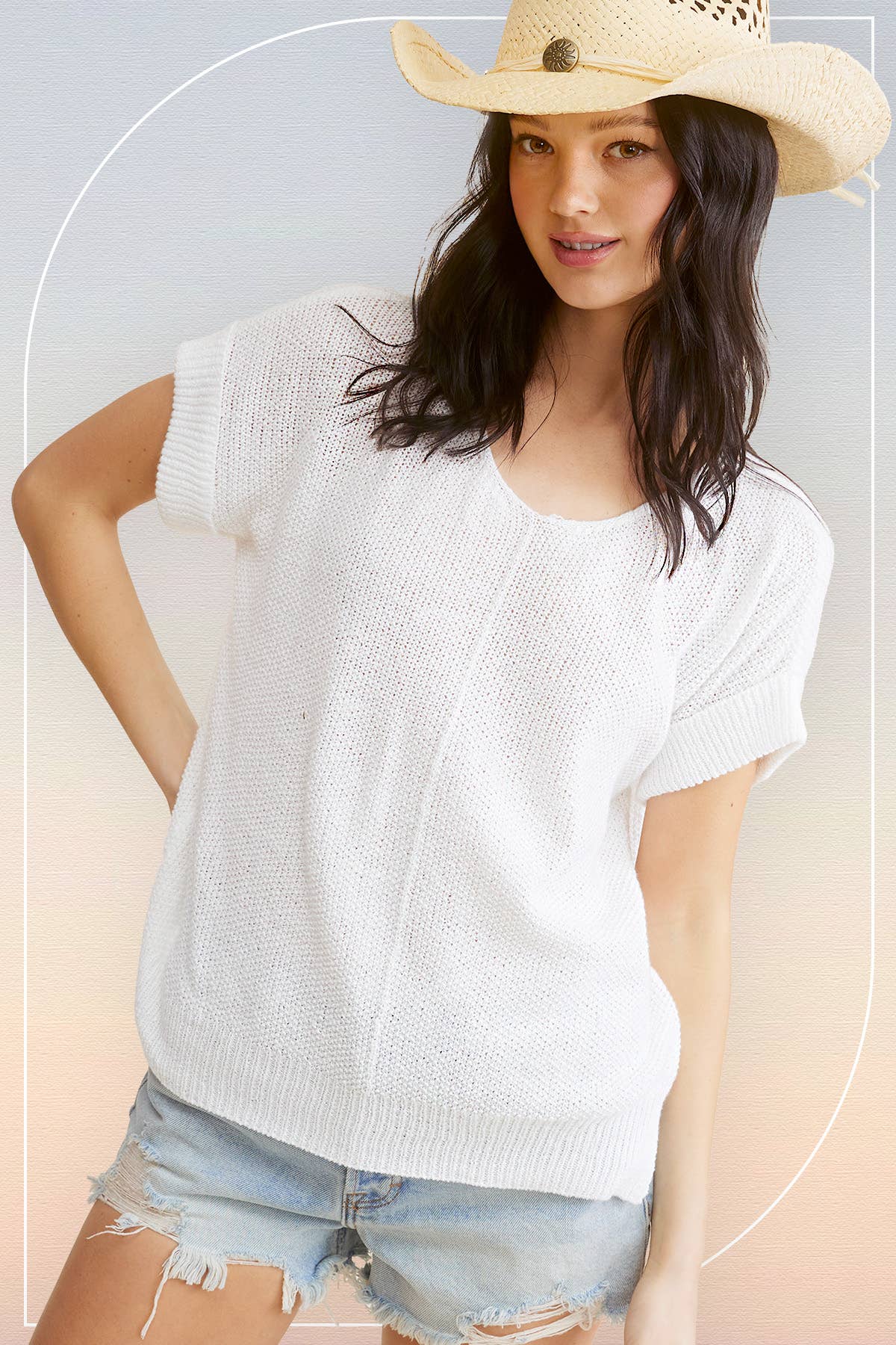 Soft Lightweight Loose Fit Textured Pullover Sweater