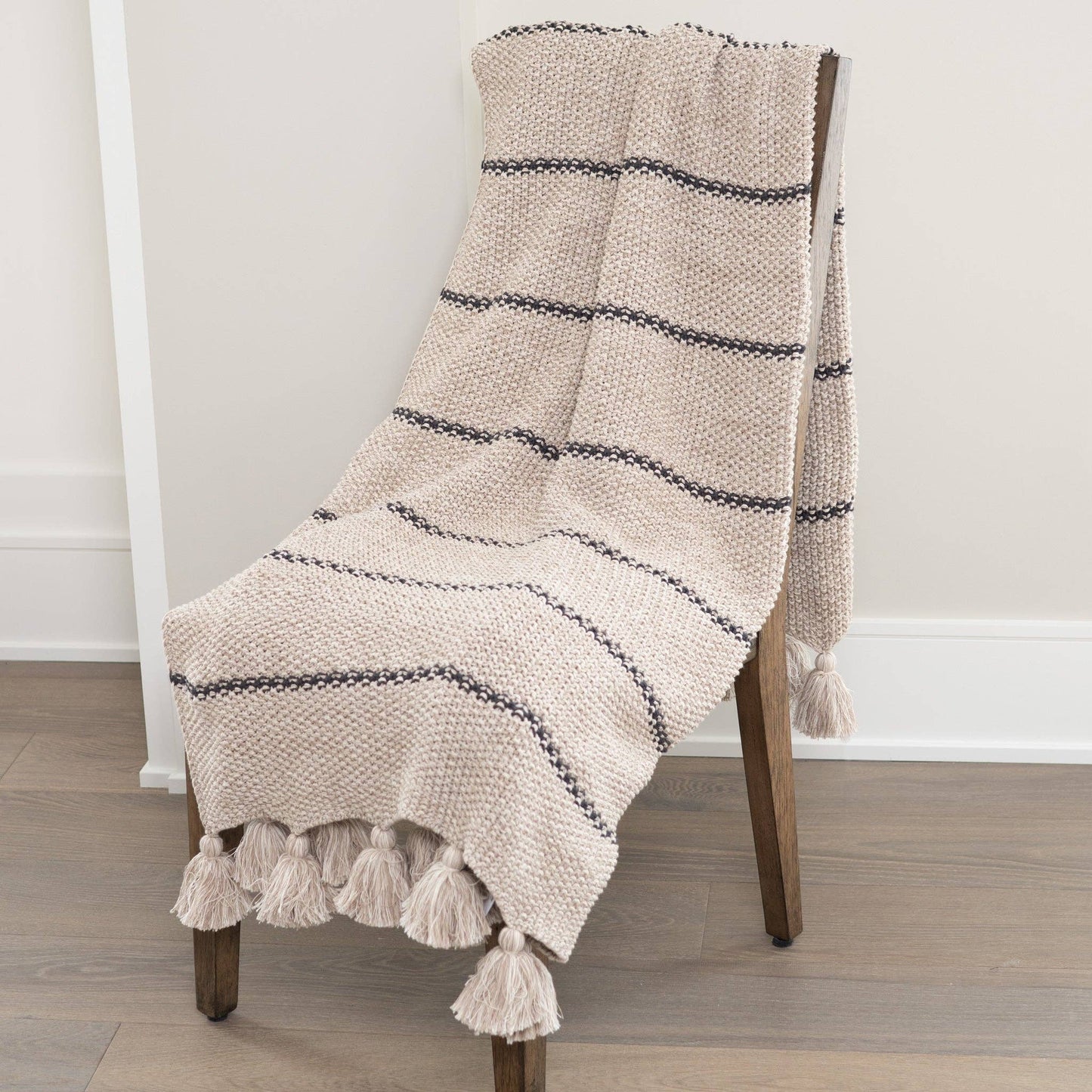 Recycled Cotton Decorative Throw Blanket - Whimsical Details - []