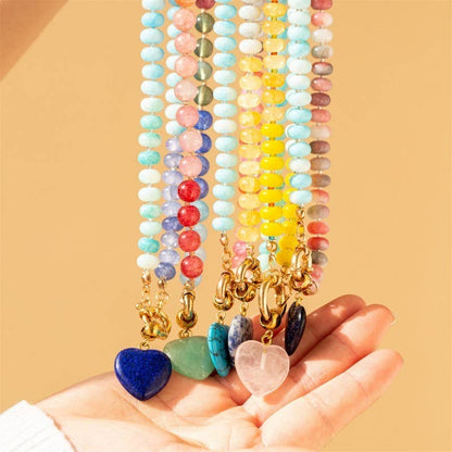 Dianna Natural Stone Semi-Precious Glass Mixed Necklace