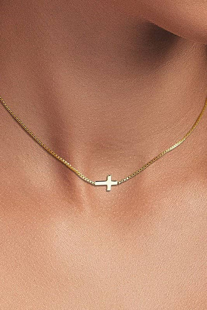 Blaire 18K Gold Plated Cross Necklace