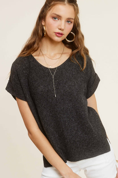 Soft Lightweight Loose Fit Textured Pullover Sweater