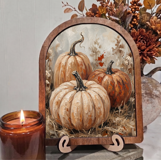 Arch Fall Pumpkin Trio Framed Art Picture