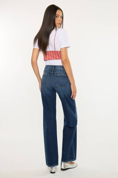 Mid Rise Wide Leg Denim