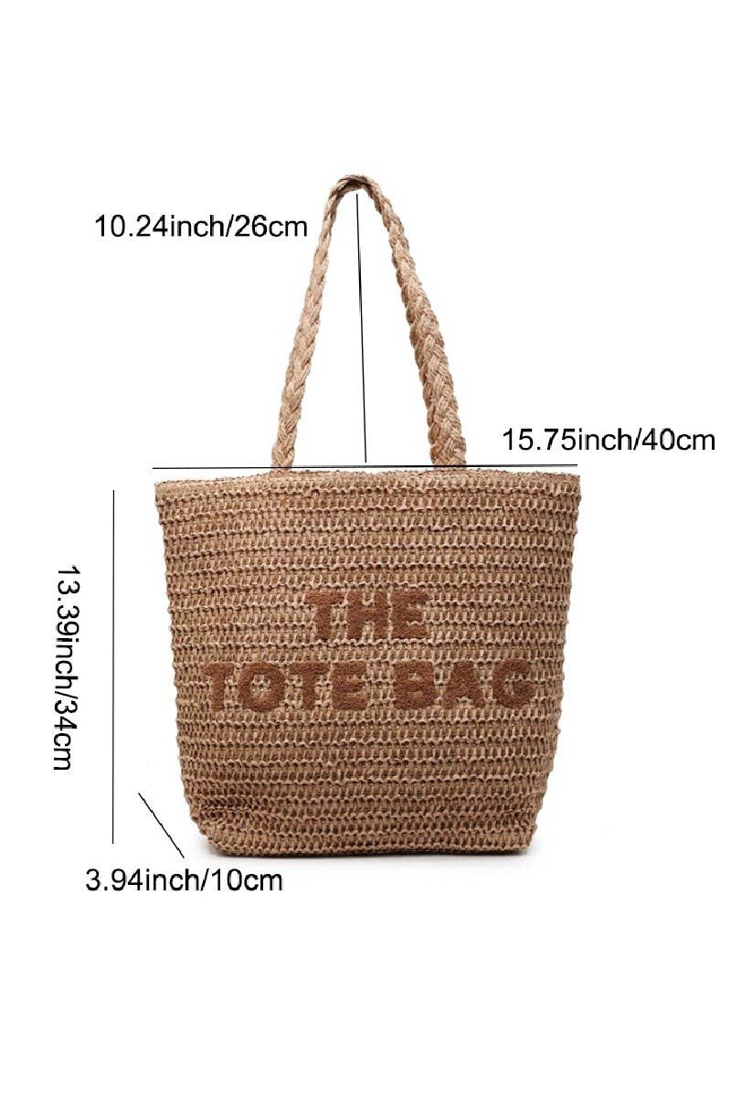 Straw Woven The Tote Bag