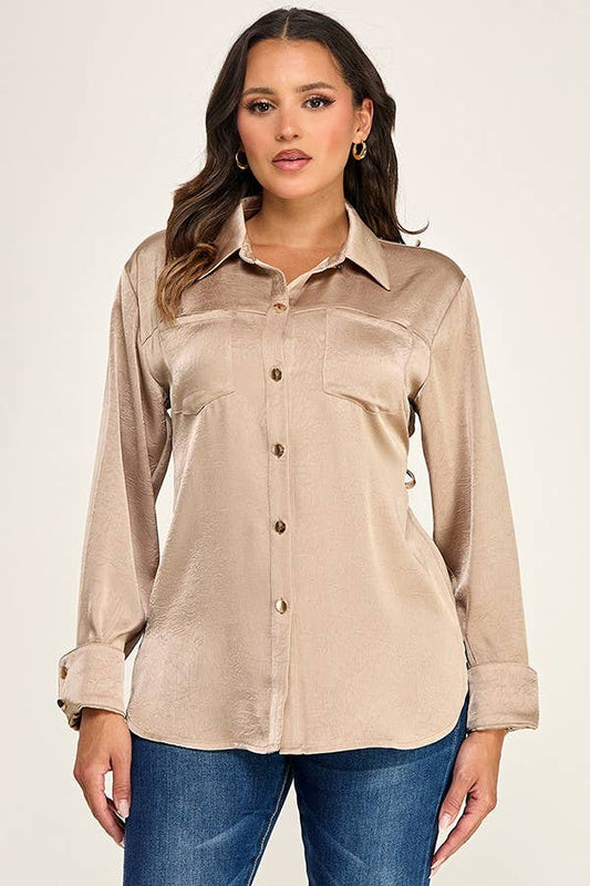 Long Sleeve Button Down Top