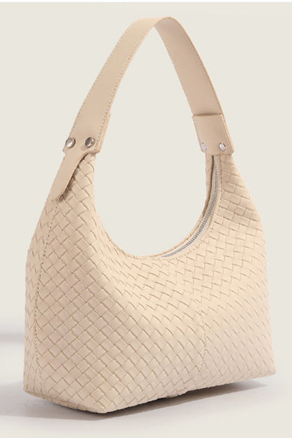 Woven weave underarm shoulder bag - Whimsical Details - ["bag","handbag","vegan leather","woven purse"]