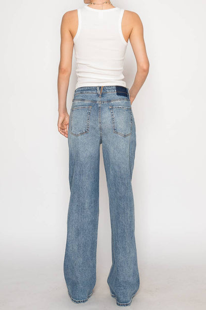 Ultra High Rise 90's Straight Jeans - Whimsical Details - ["denim","jeans","straight jeans"]