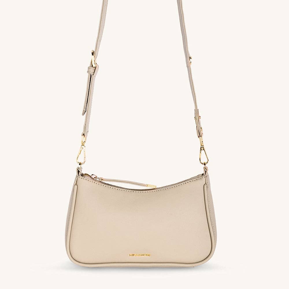 Mira & Moss Madisson Crossbody Bag - Light Taupe - Whimsical Details - ["bag","handbag","shoulder bag","sling bag"]