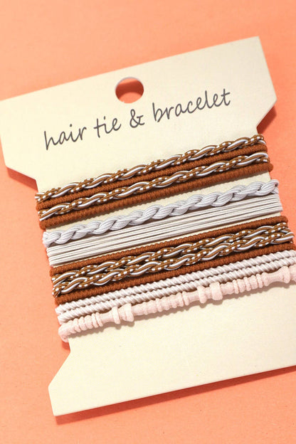 BOHO DUAL FUNCTION KNOT BRACELET HAIR TIES - Whimsical Details - []