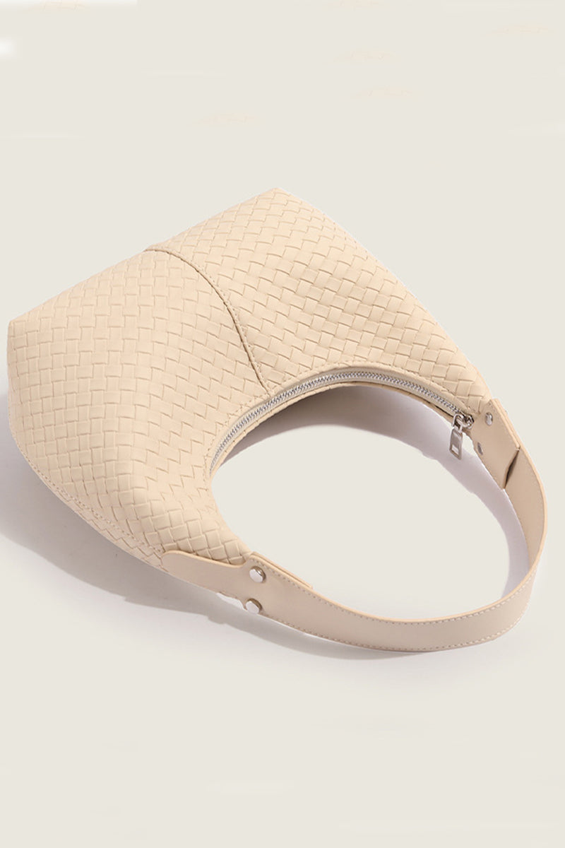 Woven weave underarm shoulder bag - Whimsical Details - ["bag","handbag","vegan leather","woven purse"]