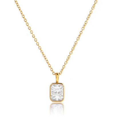 Sarah Round Rhinestone Necklace