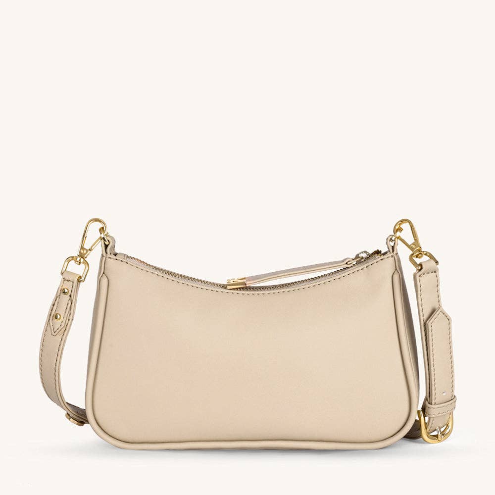 Mira & Moss Madisson Crossbody Bag - Light Taupe - Whimsical Details - ["bag","handbag","shoulder bag","sling bag"]
