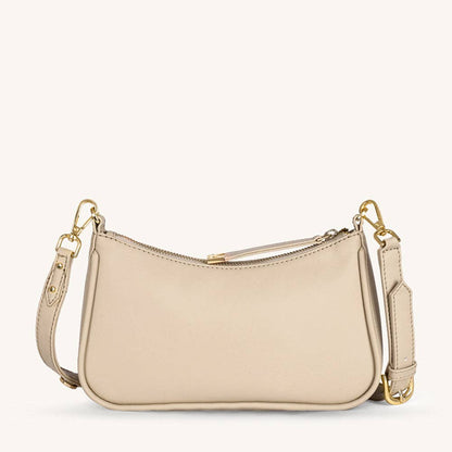 Mira & Moss Madisson Crossbody Bag - Light Taupe - Whimsical Details - ["bag","handbag","shoulder bag","sling bag"]