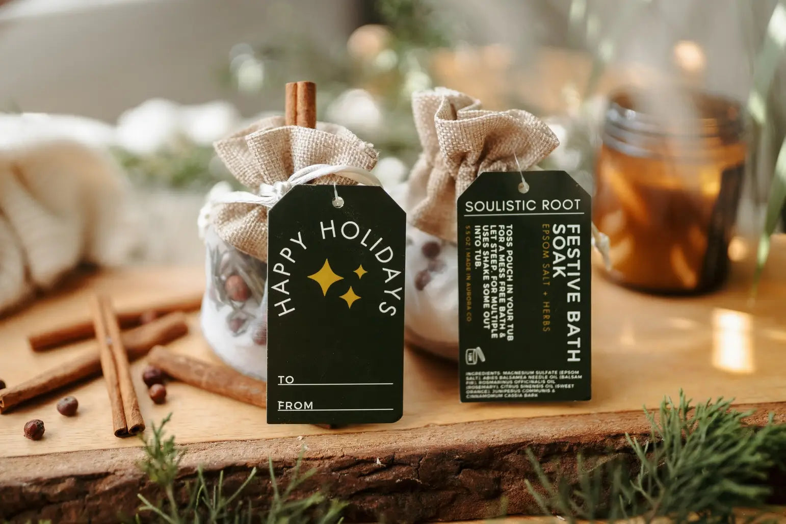 Festive Bath Soaks -Stocking Stuffers & Christmas Ornaments - Whimsical Details - []