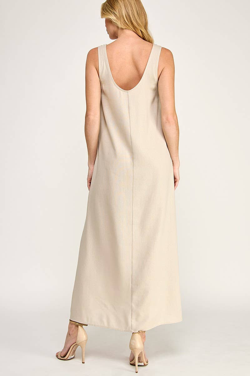 Linen Maxi Dress