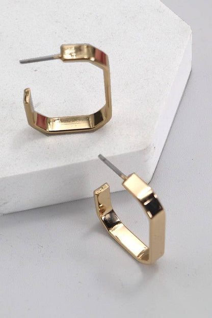 Savannah Geo Shaped Hoop Earrings