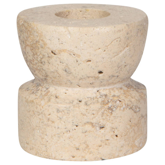 Petra Travertine Candle Holder