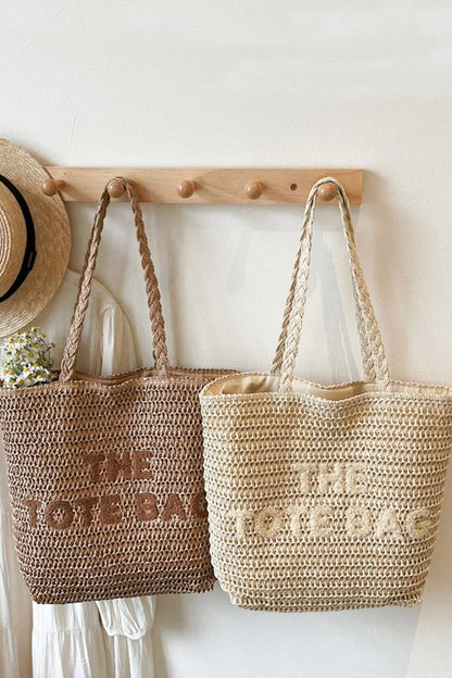 Straw Woven The Tote Bag