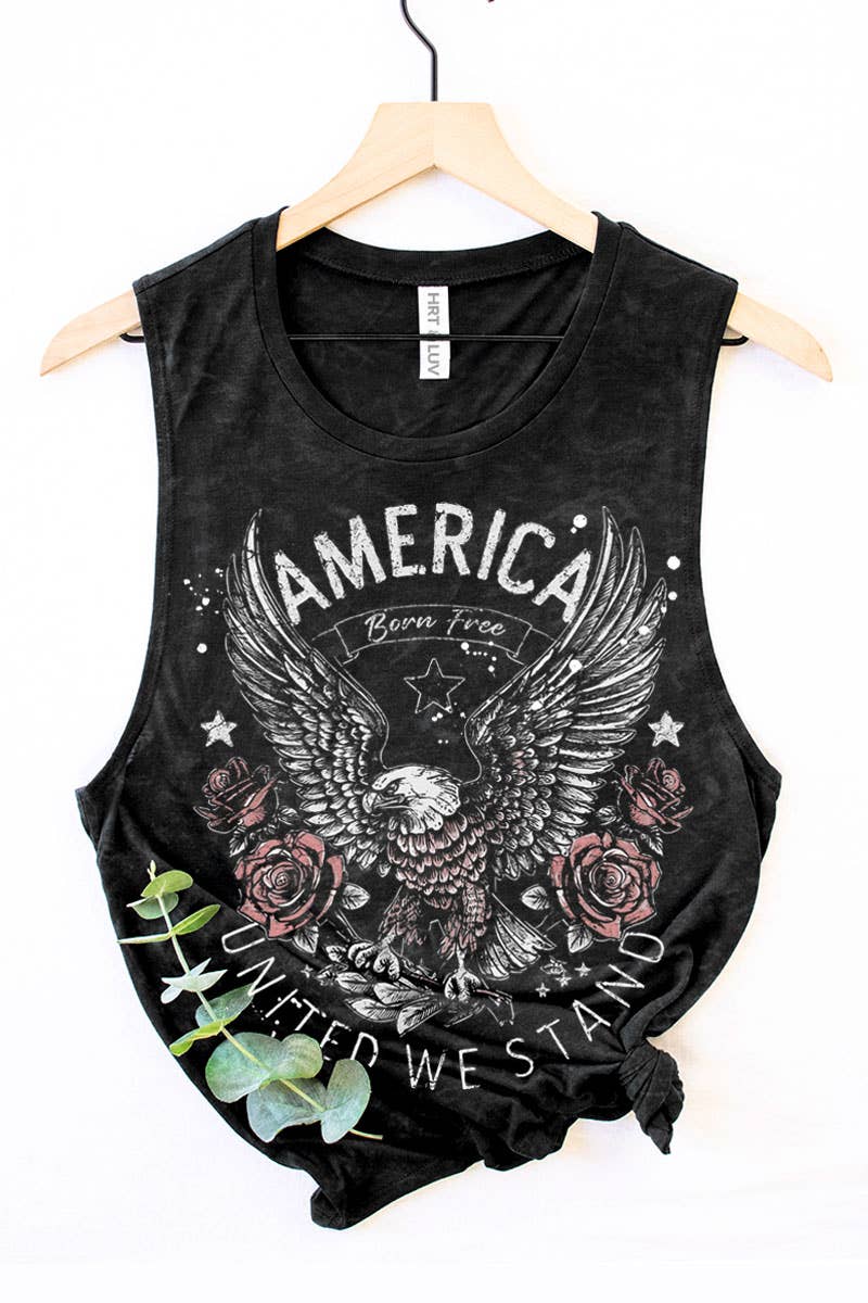 AMERICA BONE FREE MINERAL GRAPHIC TANK TOP