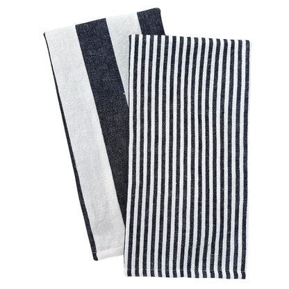 Stripe Tea Towel Set - Whimsical Details - ["dish towel","hand towel","tea towel","towels"]