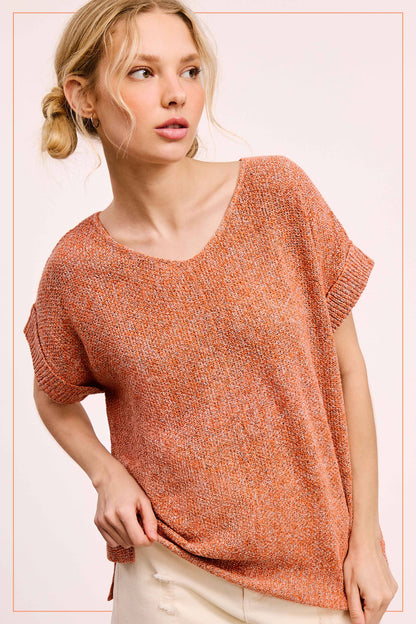 Soft Lightweight Loose Fit Textured Pullover Sweater