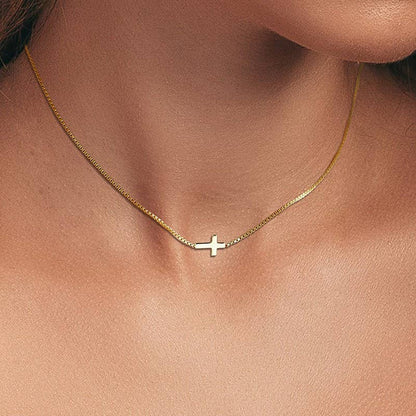 Blaire 18K Gold Plated Cross Necklace