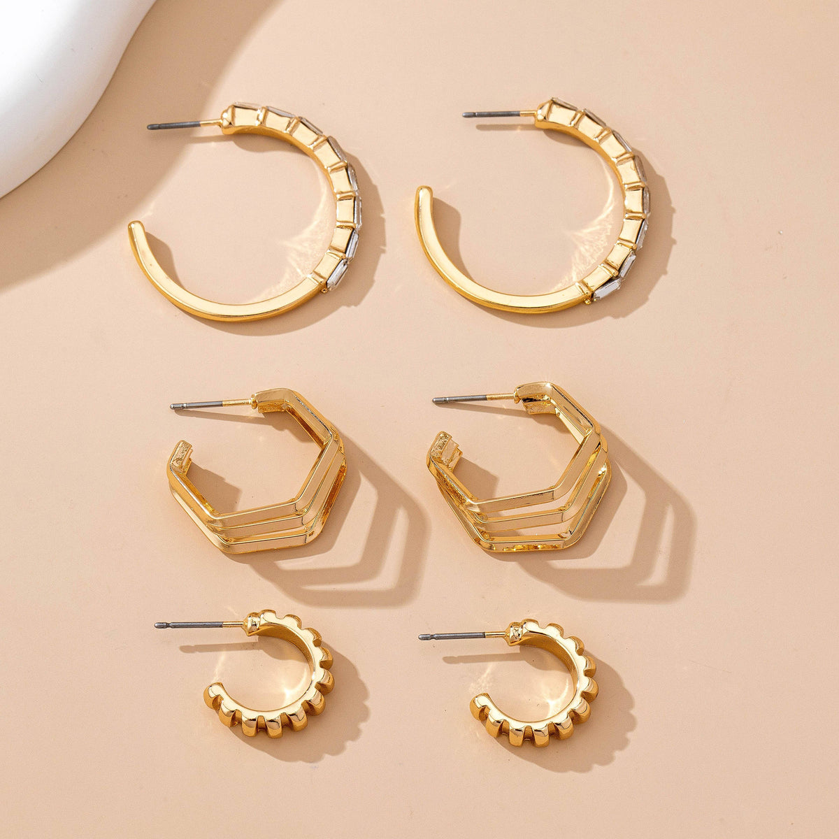 Trio Hoop Earrings Set